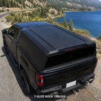 Couverture de benne rigide pour camionnette avec barre de feux stop LED et vitre de confidentialité noire mate pour pick-up de taille moyenne