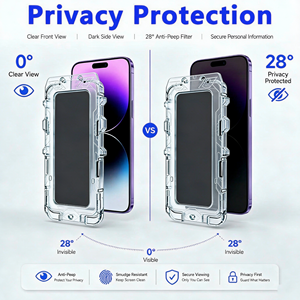 Custom 9H Anti-Spy <b>Privacy</b> Tempered Glass <b>Screen</b> <b>Protector</b> Easy Applicator Dust Removal for iPhone 14-18 Bubble Free Oleophobic - Product Image 5