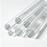 Barre en acrylique PMMA demi-bulle LED spéciale, barre en plastique transparente de couleur unie, stock de barres en plastique PMMA PS ABS Nylon