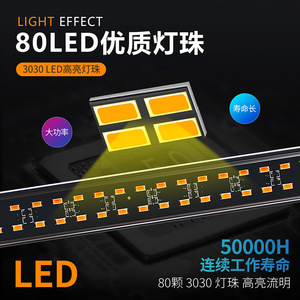 Nouvelle voiture barre lumineuse multifonctionnelle LED simple rangée maille moyenne lumière clignotante pare-brise arrière avertissement barre de toit lumière - Product Image 4