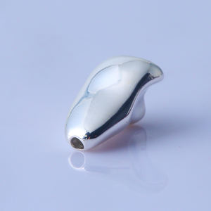 Su misura stile Hip Hop 925 argento in oro reale placcato denti dentali Grillz tinta unita placcato in oro 10K - Product Image 3