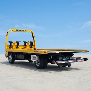 Customized Steel Utility Cargo Trailer Body Galvanized Box Trailer Kit Flatbed Towing Hauler with Ramp Gate Tow Truck