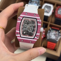 Montre de Luxe Unique à Quartz 37,5 mm, Design Tonneau Squelette, Lumineuse, Étanche, Montre-Bracelet pour Femme et Homme
