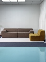 Canapé sectionnel compact à rebond élevé en mousse, avec housse amovible en chenille, gain de place, pour salon moderne, canapé compressé