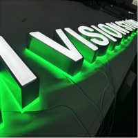 Pabrik DakeSign Grosir Papan Tanda LED Custom Frontlit Backlit untuk Restoran, Bar, Rumah Sakit, Iklan, Bluetooth, dan Papan Nama Komersial