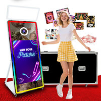 Cabina de Fotos con Espejo Mágico, Compatible con Cámara e Impresora, Espejo Portátil para Selfies, Máquina de Fotomatón para Bodas y Fiestas