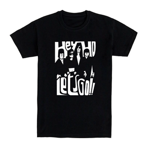 Camiseta Negra Unisex Hey Ho Let's Go, Ropa Promocional - Product Image 2