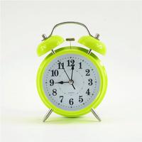 Jam Alarm Logam Kartun Mini Warna-warni Dekorasi Rumah Dial Angka Tampilan Jarum Alarm Meja untuk Kamar Tidur Anak-anak Ruang Tamu