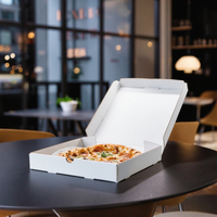 Boîtes à pizza écologiques en carton ondulé kraft, grand format, résistantes à la graisse, avec logo personnalisé, impression offset mate, fournisseur direct d'usine Sp3441.