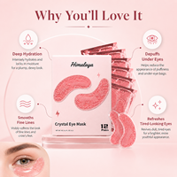 Patchs oculaires anti-âge au collagène hydrogel à la cristallisation de PDRN, marque privée, pour la réparation des yeux