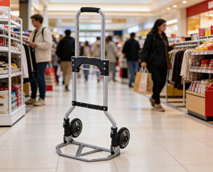 अनुकूलन योग्य औद्योगिक एल्यूमीनियम मिश्र धातु मंच दो पहिया रोल कंटेनर व्हीलबैरो 50 किलोग्राम आसान मूविंग डोंगक्विन ब्रांड - Product Image 3