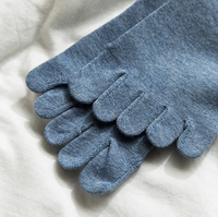 Chaussettes à cinq doigts Chaussettes à bouts fendus en coton pour hommes Anti-odeur Anti-sueur Campagne Chaussettes à bouts fendus