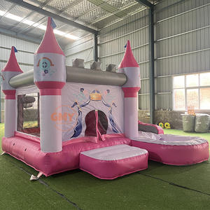 Castillo Inflable con Tobogán, Área de Juegos Infantil con Temática de Princesa Rosa, Inflable para Bebés - Product Image 4