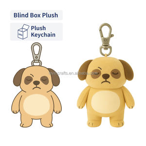 Juguete de peluche personalizado para regalo, llavero de peluche con perro bonito, caja ciega, llavero de cachorro suave, fabricante OEM - Product Image 1