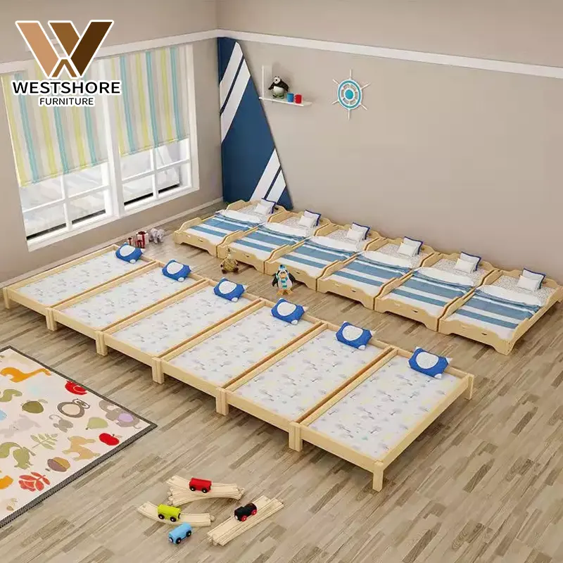 मोंटेसरी बालवाड़ी डेकेयर झपकी बिस्तर होस्टिंग ठोस लकड़ी खाट बच्चों विशेष स्टैकिंग बच्चे विशेष बिस्तर एकल बिस्तर