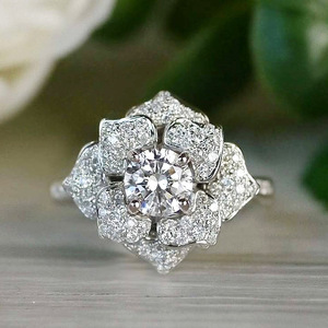 Anello a forma di fiore dal design elegante per l'uso quotidiano da parte delle donne - Product Image 6
