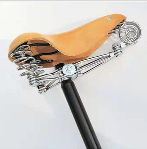 Véritable peau de vache éléphant tronc printemps rétro VTT peau de vache coussin de siège Style <span class=keywords><strong>ancien</strong></span> <span class=keywords><strong>accessoires</strong></span> de vélo - Product Image 3