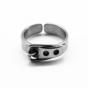yunnique Fashionable Titanium Steel <b>Open</b> <b>Ring</b> Geometric Design Men Women Jewelry Gift - Product Image 1