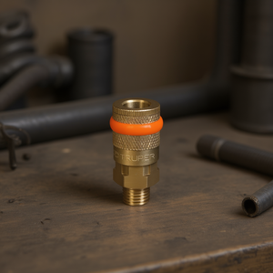 Acoplador de Liberación Rápida de Latón Truper COPLE-MA-1/4 con Rosca NPT de 1/4\" para Conexiones Enchufables en Construcción de Aleación de Zinc - Product Image 2