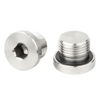 Bouchon de tuyau hexagonal interne en acier inoxydable avec joint en caoutchouc BSP G3/8'' G1/2'' Vis de fixation en caoutchouc
