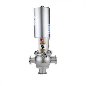 Valvola mista pneumatica in acciaio inossidabile valvola a prova di miscela sanitaria DN80 con posizionatore intelligente - Product Image 1