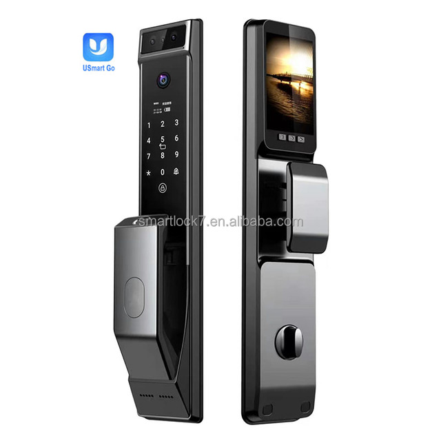 Kaadas Safety Tuya Smart Lock New Intelligent Automatic Built-in Screen Smart Door Lock with Camera Wood Door Memory Card