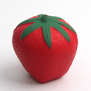 Pelota Antiestrés de Espuma de PU con Forma de Fresa Personalizada para Promoción y Regalo, Frutas y Verduras - Product Image 4