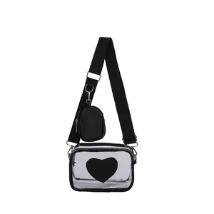 Túi xách cho phụ nữ PVC PURSE với thẻ Nhỏ Ví rõ ràng Crossbody Túi sân vận động được phê duyệt trong suốt kẹo thời trang túi xách 2023