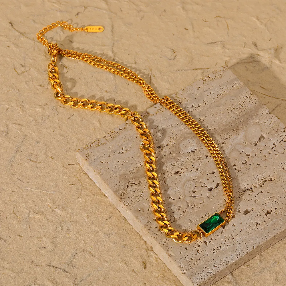 سميكة تويست ميامي الكوبية سلسلة قلادة 18K الذهب مطلي PVD قلادة من الفولاذ المقاوم للصدأ ثعبان حبل سلسلة الرجال النساء الهيب هوب سلسلة