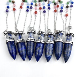 Kindfull Vente Chaude <span class=keywords><strong>Pendentif</strong></span> En Pierre Naturelle Fait À La Main Sept Chakras <span class=keywords><strong>Lapis</strong></span> <span class=keywords><strong>Lazuli</strong></span> <span class=keywords><strong>Pendentif</strong></span> En Cristal Pour La Décoration De Beauté - Product Image 1