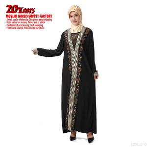 Abayas moderadas con pañuelo para la cabeza, adecuadas para mujeres lactantes, con cremallera frontal y bolsillos, ropa islámica transpirable. - Product Image 2