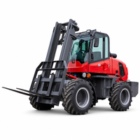 Chariot élévateur tout-terrain diesel 4 tonnes, capacité de charge nominale de 4000 kg, chariot élévateur articulé 4x4 avec une grande capacité de franchissement pour les conditions difficiles