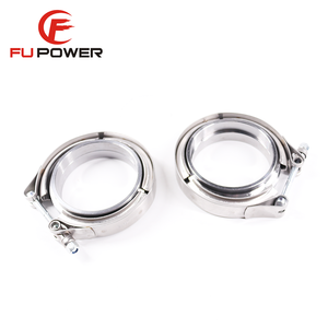 3 "/3.5"/4 "钛v带组件，带1个公/母法兰套件，用于涡轮排气落水管 - Product Image 1