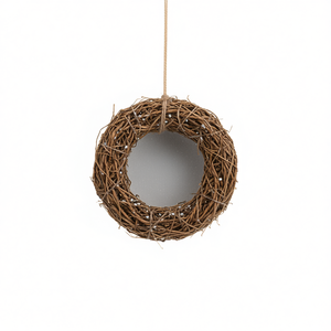 Christmas Pendant Round Handicraft Decor Gold Color Holiday Supplies - Product Image 1