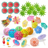 Nicro Großhandelspreis Cocktail-Getränk Saft Cupcake-Dekoration Bunte Papier-Sonnenschirme Zahnstocher Mini-Parasols Kuchendekoration
