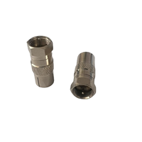 Adaptador RF de Alto Rendimiento, Conector F J/TV K, Conector Macho F a Conector Hembra TV, Adaptador Coaxial RF