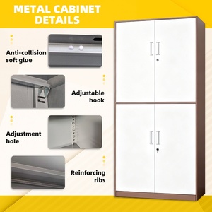 Les vestiaires des hôpitaux et des écoles comportent des armoires de rangement en métal à plusieurs portes avec un design moderne et des armoires en acier. - Product Image 2