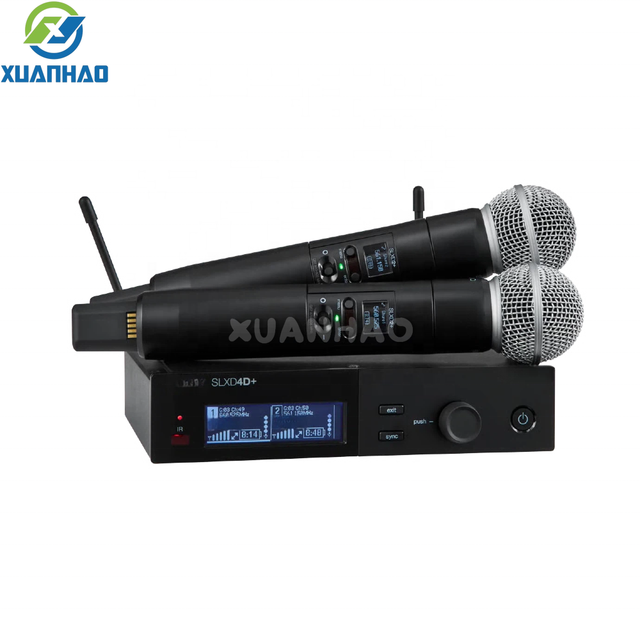 Reliable SLXD4D+ S58 Beta87 Wireless Mic System 2 Channel Professional Receiver with Handheld Transmitter for Speech Performance