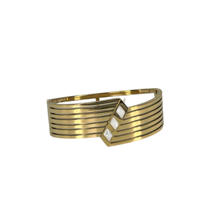 Fashion Cuff Bracelet 316L Stainless Steel PVD Gold Plating Sustainable Resistant Jewelry <b>For</b> Women <b>Men</b> - Product Image 1
