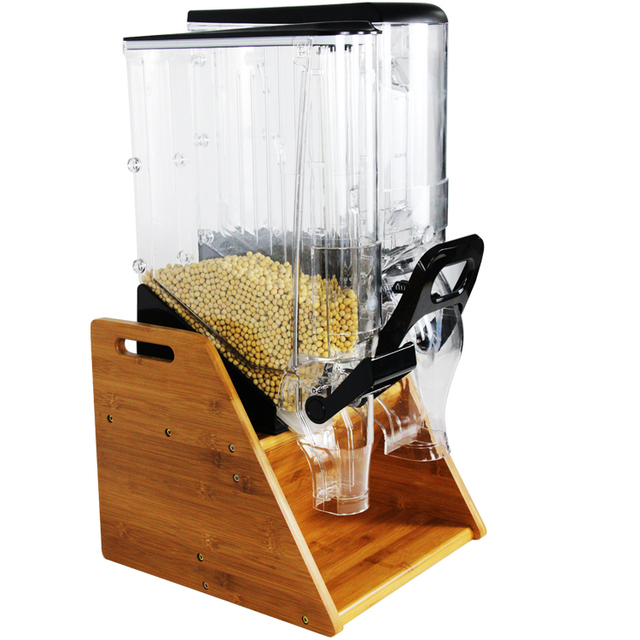 Heavy Duty Plastic Gravity Bin Wall Mounted Dry Fruit Cereal Candy Dispenser for Supermarket Foldable Nuts Display Bins