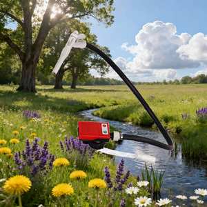 ปั๊มถ่ายโอนน้ำมันแบบมอเตอร์ DC ใช้พลังงานจากแบตเตอรี่ USB พร้อมหัวฉีดแบบแมนนวล สายยางปล่อยน้ำมัน 4 หัวต่อ 3.8GPM แรงดันต่ำ สำหรับใช้ในยานยนต์ OEM - Product Image 5