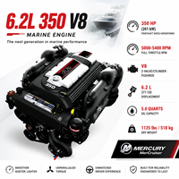 Moteur marin Mercury MerCruiser 6.2L 350 V8, 350 CV, 5400 tr/min, moteur hors-bord à essence, moteur pour bateau de croisière