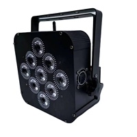 Batterie sans fil 9x18W LED Par Can Lumière de scène RGBWAUV 6 en 1 Lumières DJ pour discothèque Soirée Mariage Événements