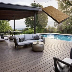 Planche <span class=keywords><strong>de</strong></span> terrasse en WPC imperméable et antidérapante, terrasse composite d'extérieur, anti-UV, jardin, patio, revêtement <span class=keywords><strong>de</strong></span> sol en WPC extérieur - Product Image 5