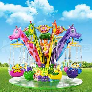 Zürafa uçan sandalye Funfair eğlence sürmek çocuklar için kapalı/açık karnaval fiberglas ve çelik - Product Image 1