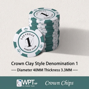 Offre Spéciale Jetons de Poker en Composite d'Argile 39mm Motif Couronne 14g Durables Écologiques pour Poker Mahjong Texas Holden Fêtes - Product Image 2
