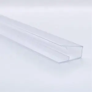 Perfis de PVC personalizados de fábrica, canal de plástico transparente em forma de U macio e duro, canal de PVC U transparente, OEM