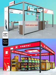 Stand d'<span class=keywords><strong>exposition</strong></span> de magasin éphémère, vente spéciale en centre commercial, montage rapide, structure en treillis, conception de magasin d'<span class=keywords><strong>exposition</strong></span> temporaire, installation, cadre métallique lumineux - Product Image 2