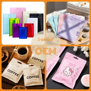 Pochette plastique personnalisée imprimée sur 3 côtés avec encoche de déchirement, petits sacs plastiques pour emballage cosmétique, petit sac pour soins de la peau - Product Image 2