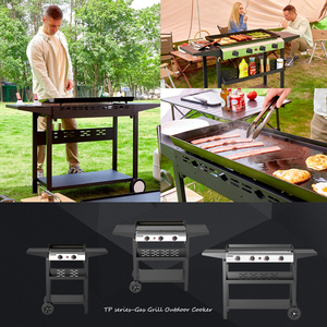 Expert Grill 3 Brûleurs à Gaz en Acier Inoxydable BBQ Extérieur Jardin Patio <span class=keywords><strong>Plancha</strong></span> Portable gaz - Product Image 5